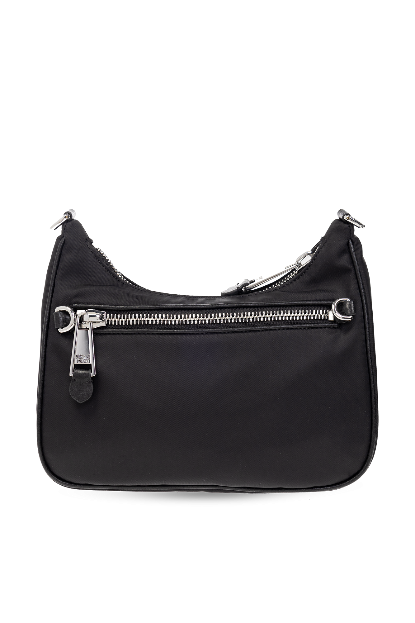 FF mini rattan bag - Black Shoulder bag with logo Moschino